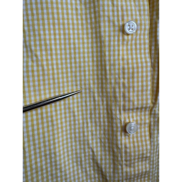 Ralph Lauren Men's Large Bertrand Yellow Check Long Sleeve Button Shirt Read - Picture 6 of 9